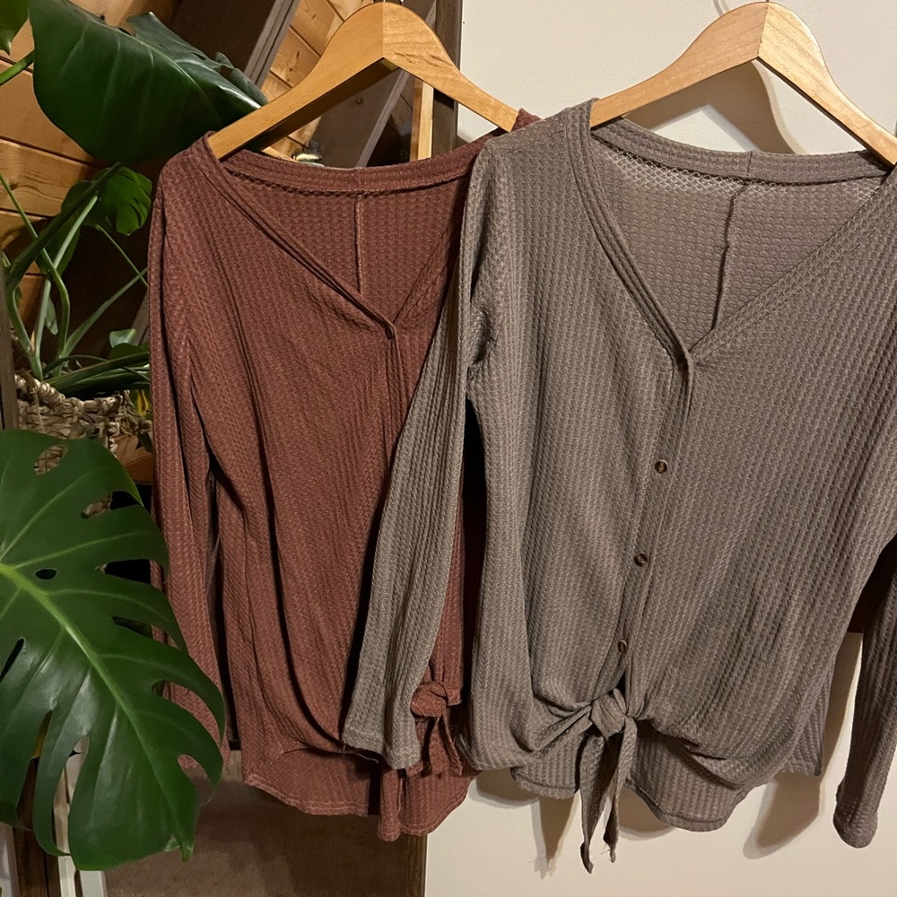 Waffle sweaters (2) for 1